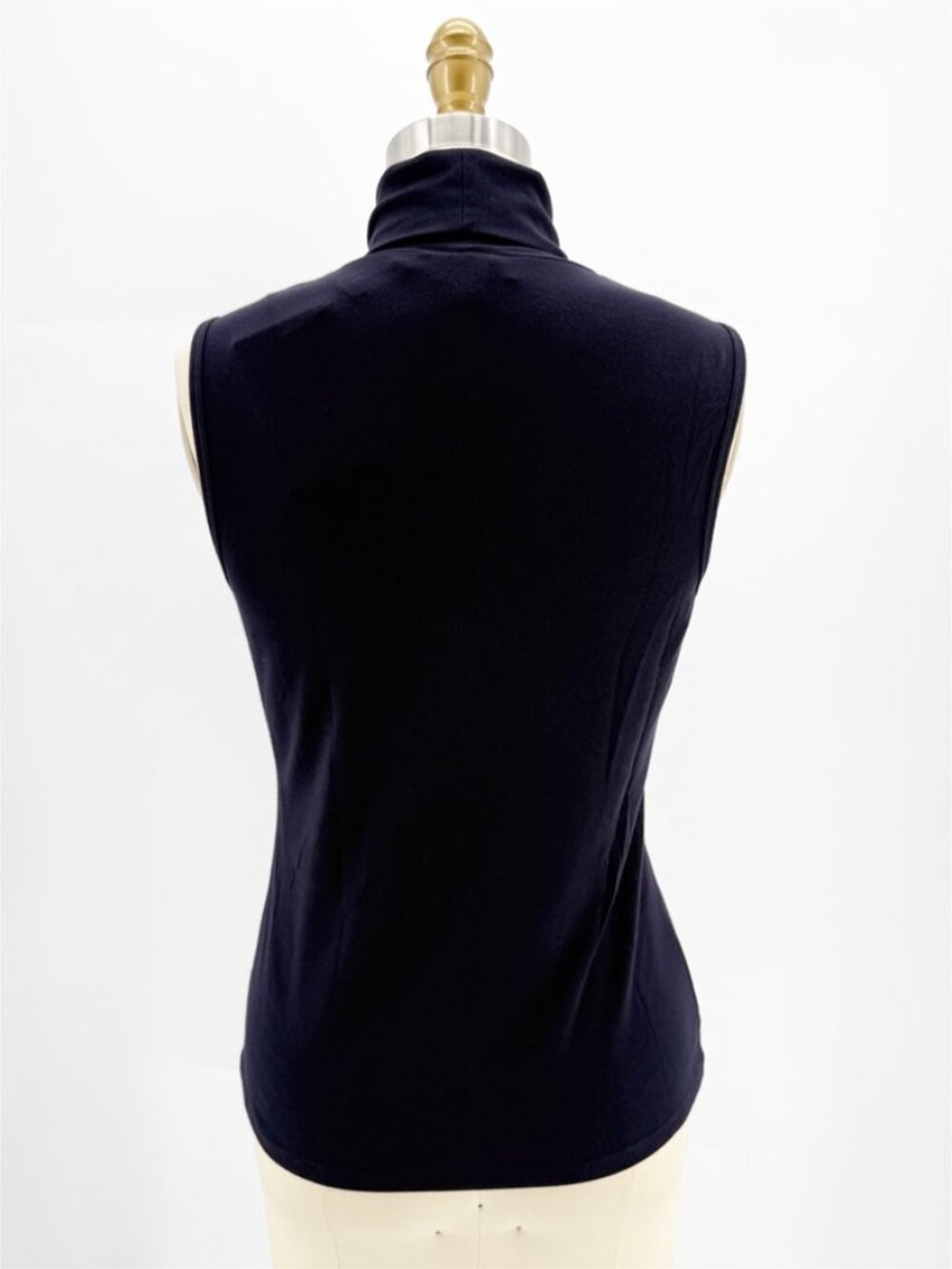 Theory Wendel Sleeveless Turtleneck Top in Deep Navy NEW M - Picture 4 of 14